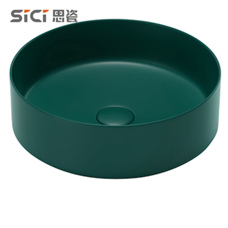 Sanitary Ware Bathroom Basin Color Green Colorful Art Basin