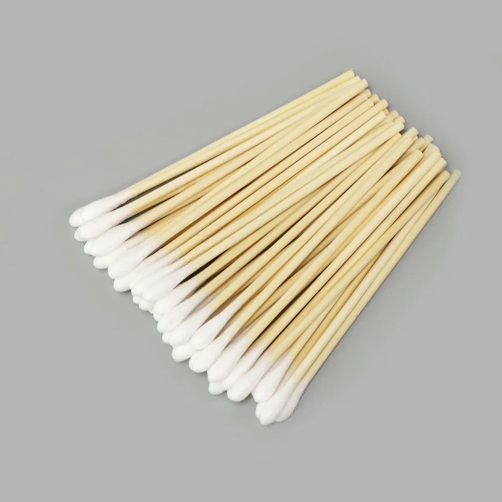 95mm Disposable Bamboo Cotton Swabs with Strong Bamboo Sticks Biodegradable Cotton Tip Applicators for Cleaning Makeup Pets Care
