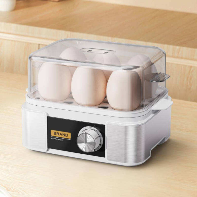 6-Egg Electronic Egg Boiler with Timer, Anti-Dry, Precise Doneness &amp; Multi-Function Cooker