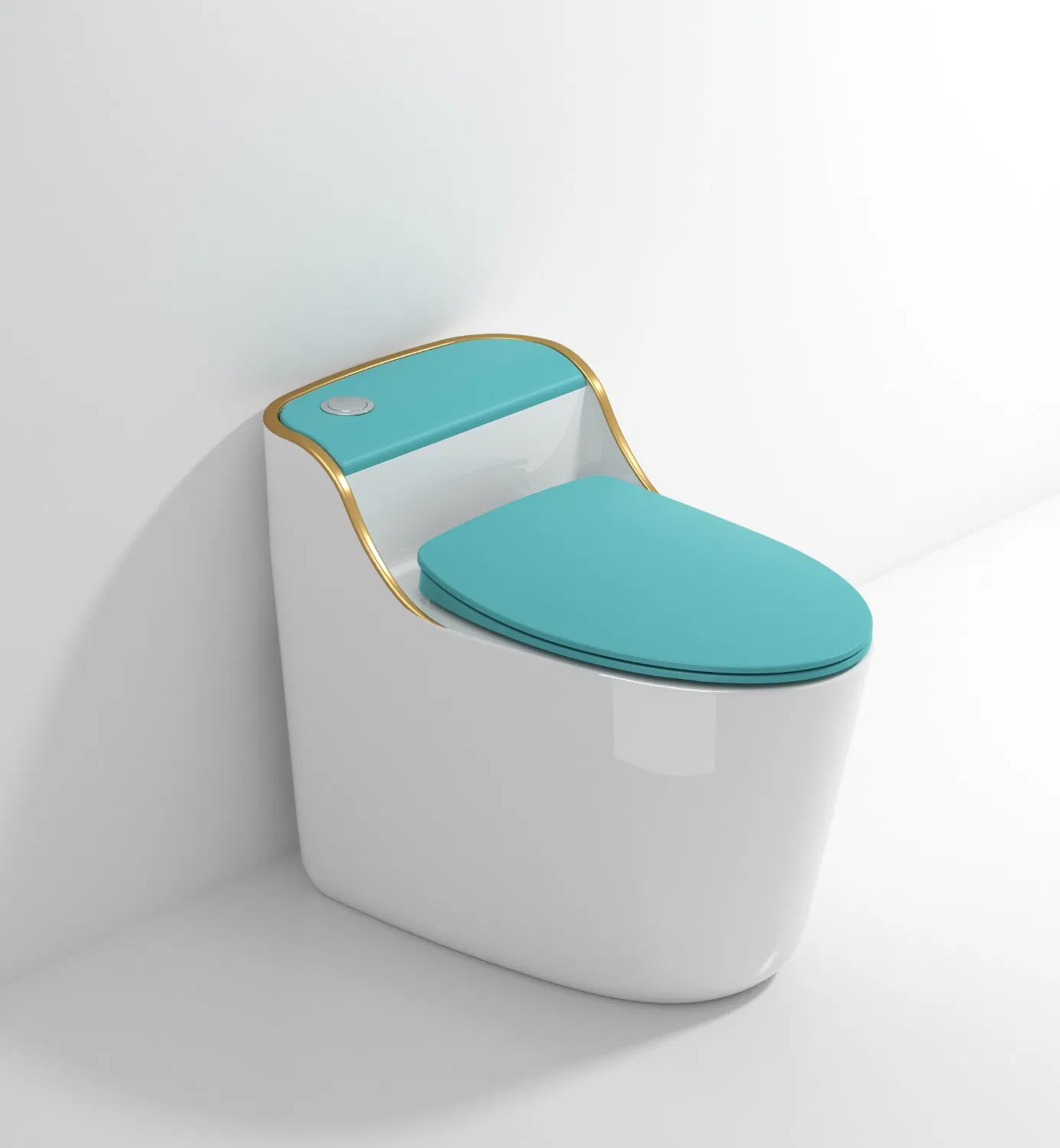 Sanitary War Bathroom Wc Ceramic Green Blue Water Closet Bowl Floor Mounted Porcelain Matt Black One Piece Toilet