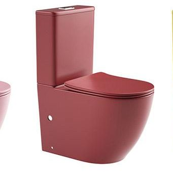Customizable Bathroom Ceramic Matt Pink/Red/Yellow/Orange/Green Two Piece Ceramic Toilet with CE/Watermark