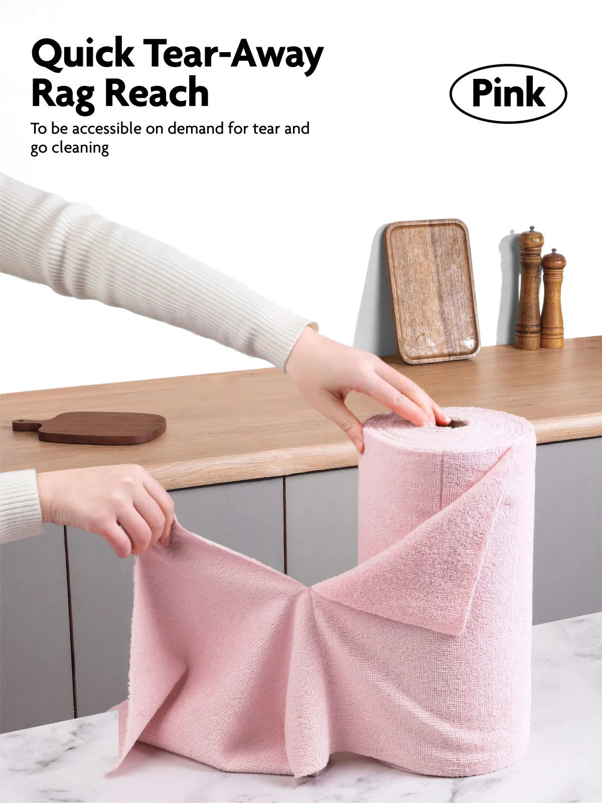 Clean Cloth 40 Pack Kitchen Cleaning Cloth Tear Away Microfiber Towels Reusable Dish Cloths