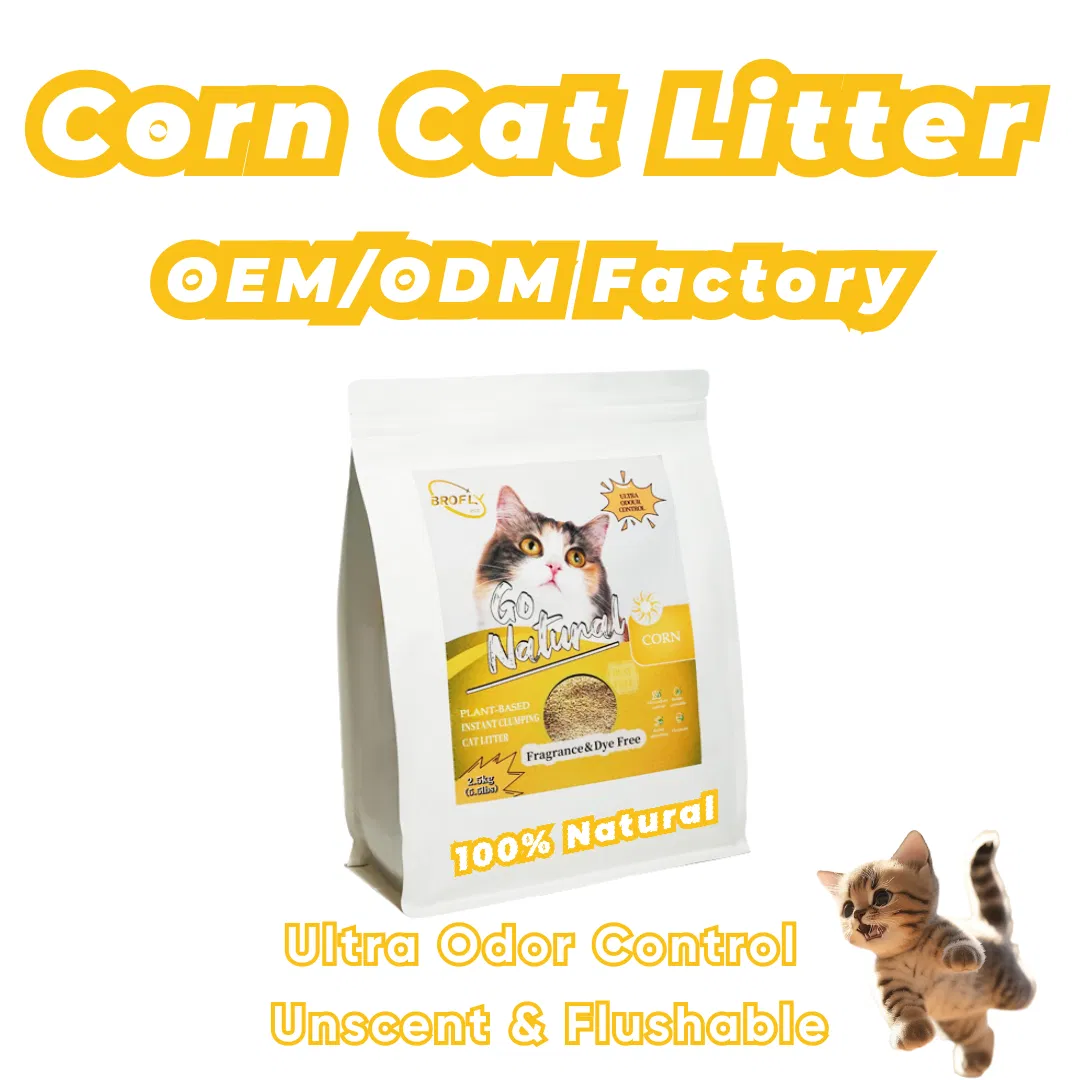 Eco-Friendly Corn Cat Litter, Gentle on Paws, Odor-Free and Sustainable