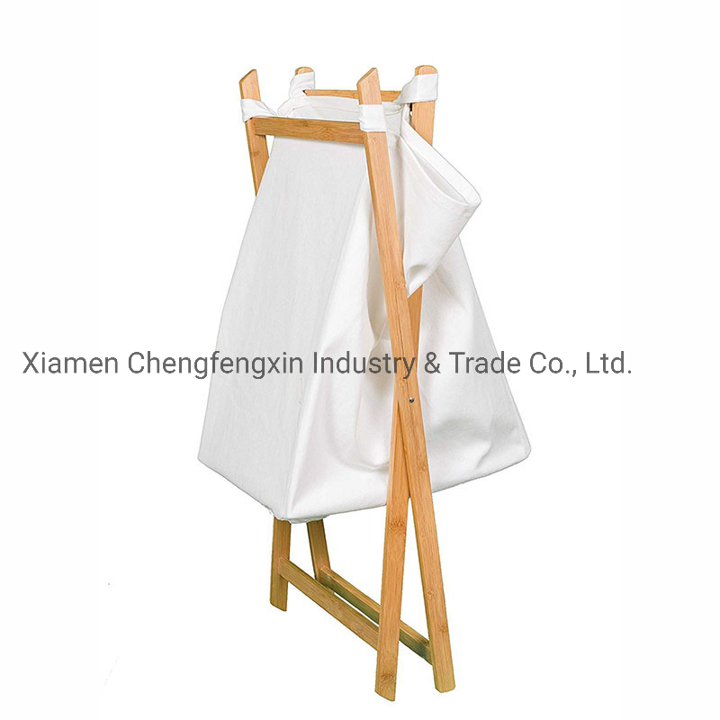 Eco-Friendly Bamboo Laundry Basket Featuring Soft Cotton Liner