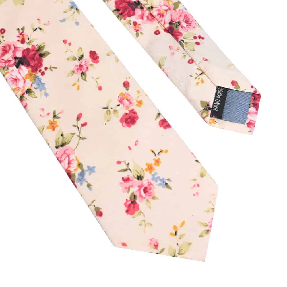 in Stock Light Pink Wedding Floral Tie