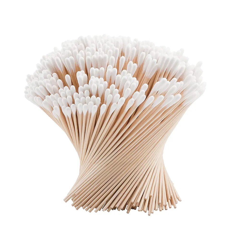 Biodegradable Cotton Swabs Natural Bamboo Wood Stick Daily Ear Cleaning Coton Tige for Baby Care