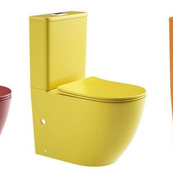 Customizable Bathroom Ceramic Matt Pink/Red/Yellow/Orange/Green Two Piece Ceramic Toilet with CE/Watermark
