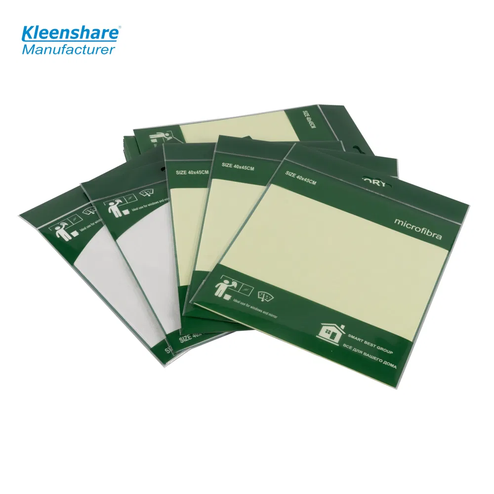 Customizable Color Washable Reusable Mirror Cleaning Edgeless Microfiber Cloth