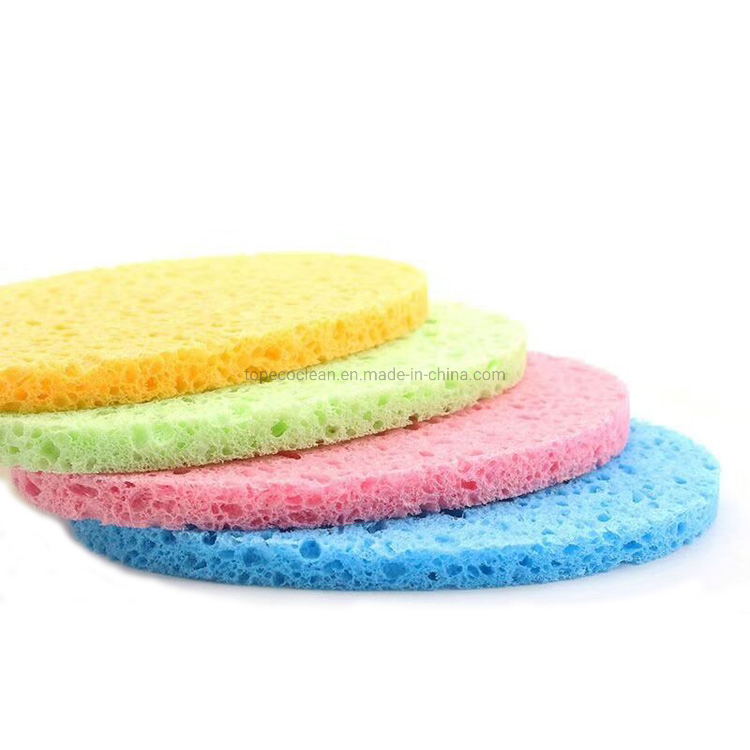 Topeco Face Cleaning Compressed Wood Pulp Biodegradable Facial Cellulose Sponge
