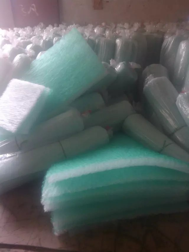 Floor Filter Fiberglass Green White Filter Roll Media Spray Booth Painting