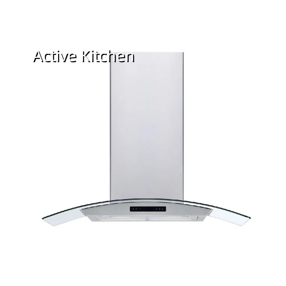 Sleek Energy Efficient Glass Hood for Modern Kitchen Range