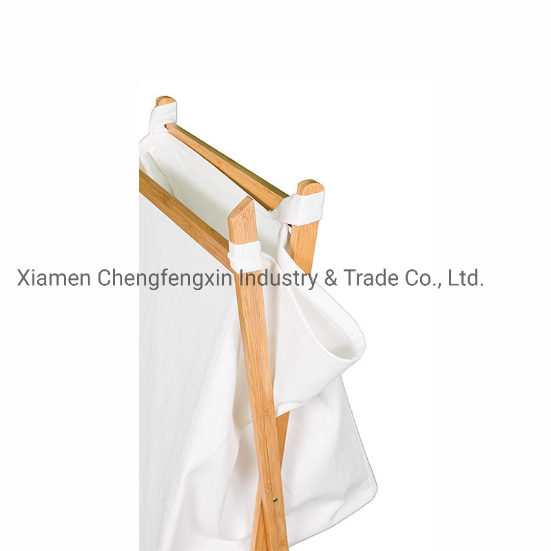 Eco-Friendly Bamboo Laundry Basket Featuring Soft Cotton Liner