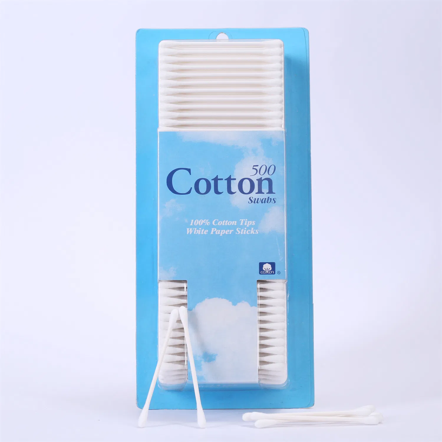 Wholesale Cotton Swabs Biodegradable Paper Stick Cotton Buds Ear Cleaning Qtips in Blister Card
