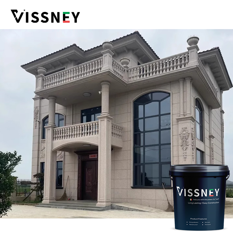 Vissney Exterior Carrara Stone Paint Environmentally Safe Decorative Finish
