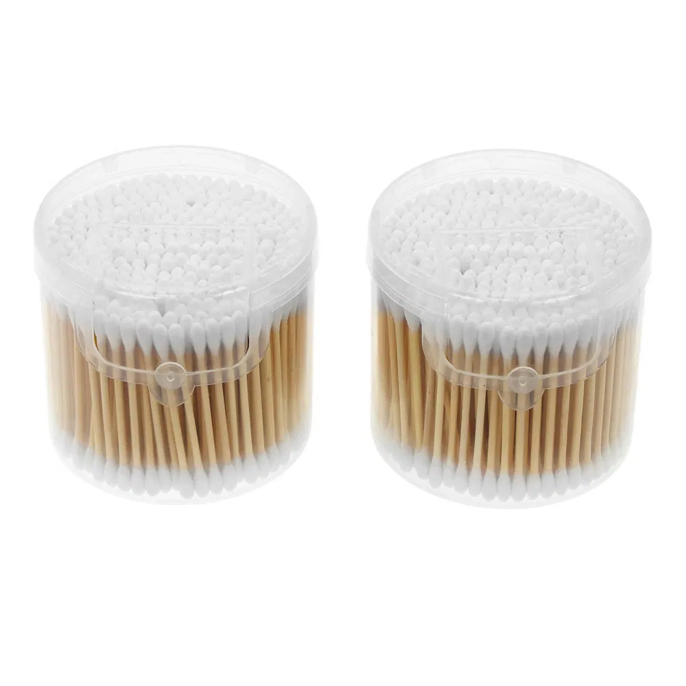 Comfortable Disposable Bamboo Stick Biodegradable Cotton Swabs for Production Line Cleaning