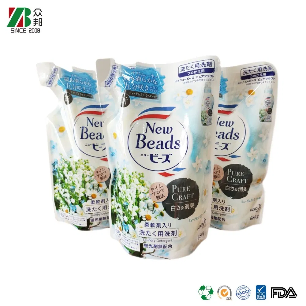 Stand-Up Spouted Laundry Detergent Bags Made in China 500ml-5L Thickened Leak-Proof Wholesale Daily Chemical Liquid Packaging