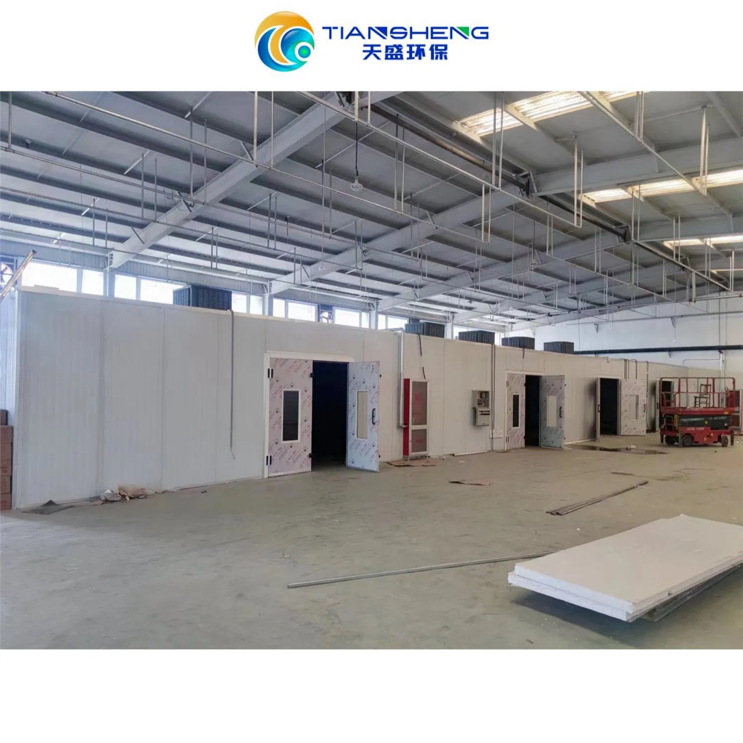 High Durable Sewage Pool Arrangement Water Curtain Filter Eco Friendly Wooden Furniture Paint Drying Booth