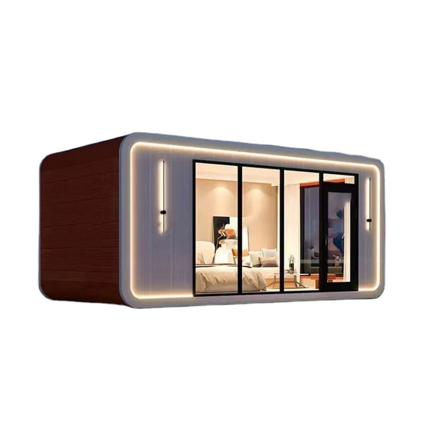 Prefabricated Fully Furnished Prefab House Container Capsule Home Apple Cabin with Bathroom