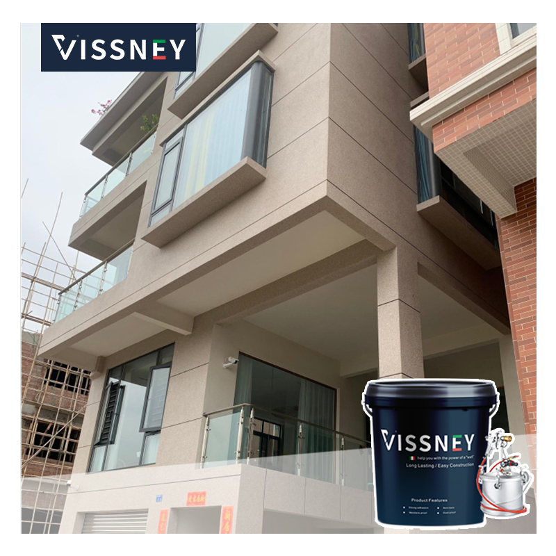Vissney Exterior Carrara Stone Paint Sustainable Water-Based Building Finish
