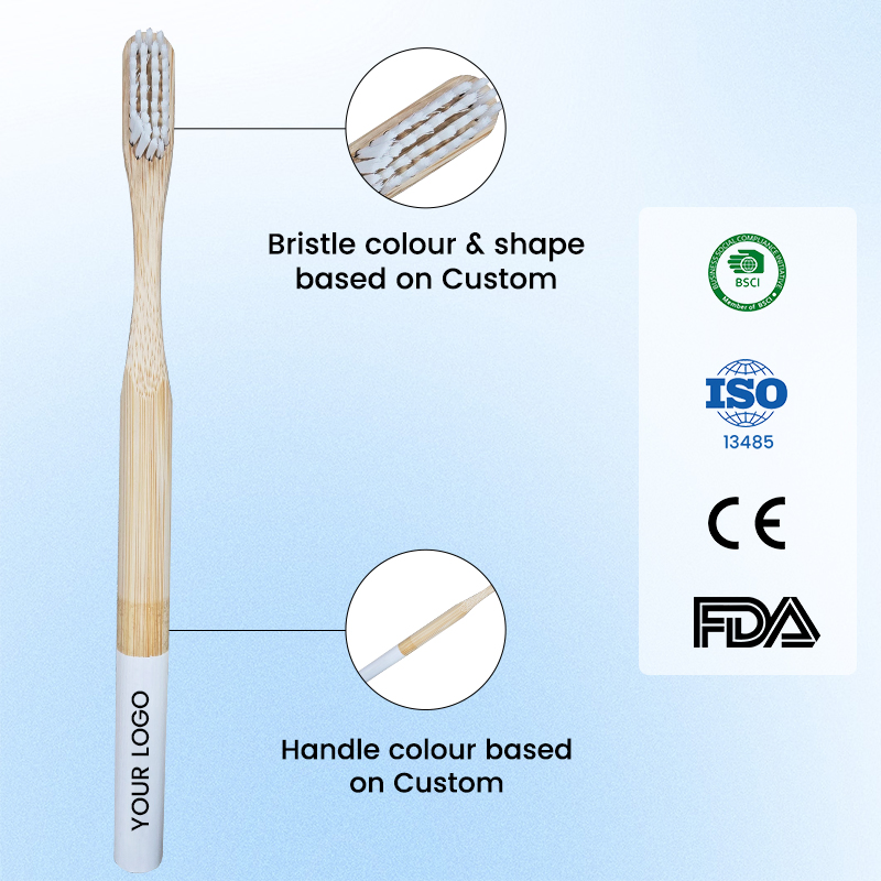 Best Eco Friendly Bamboo Toothbrush Adult Biodegradable Soft Bristle Natural Dental Cleaning Tool