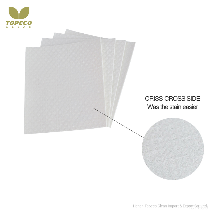 Topeco Compostable Reusable Cleaning Cellulose Sponge Cloths Absorbent
