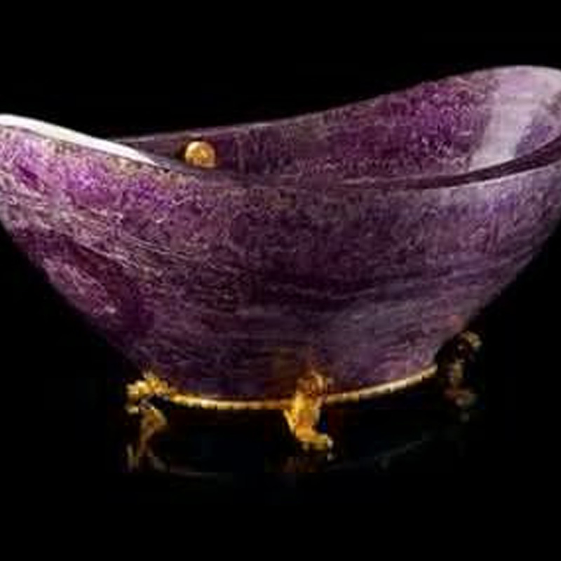 Customized Sale Luxury Natural Green White Purple Gem Agate Stone Bathroom Bathtub