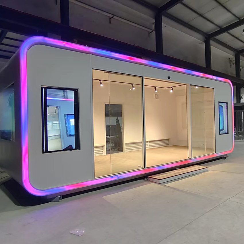 Outdoor Modern Prefab Tiny House Mobile Office Pod Apple Cabin Container Home