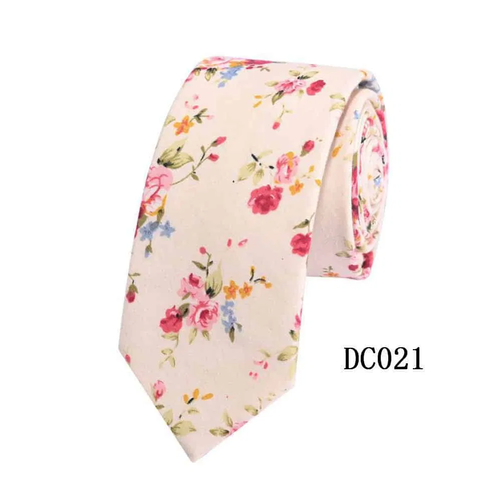 in Stock Light Pink Wedding Floral Tie