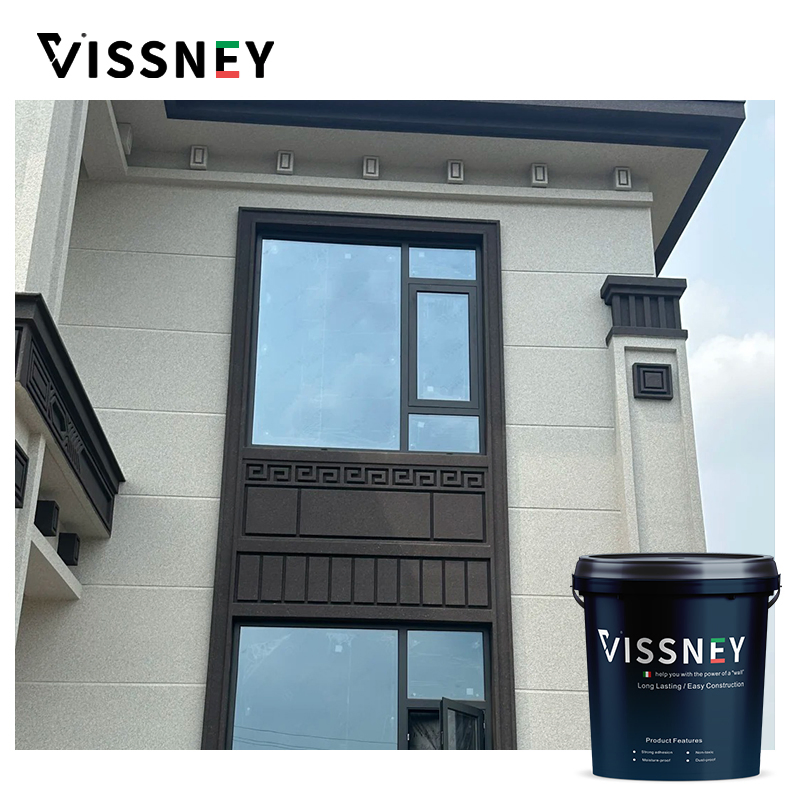 Vissney Exterior Carrara Stone Paint Advanced Polymer Texture Finish