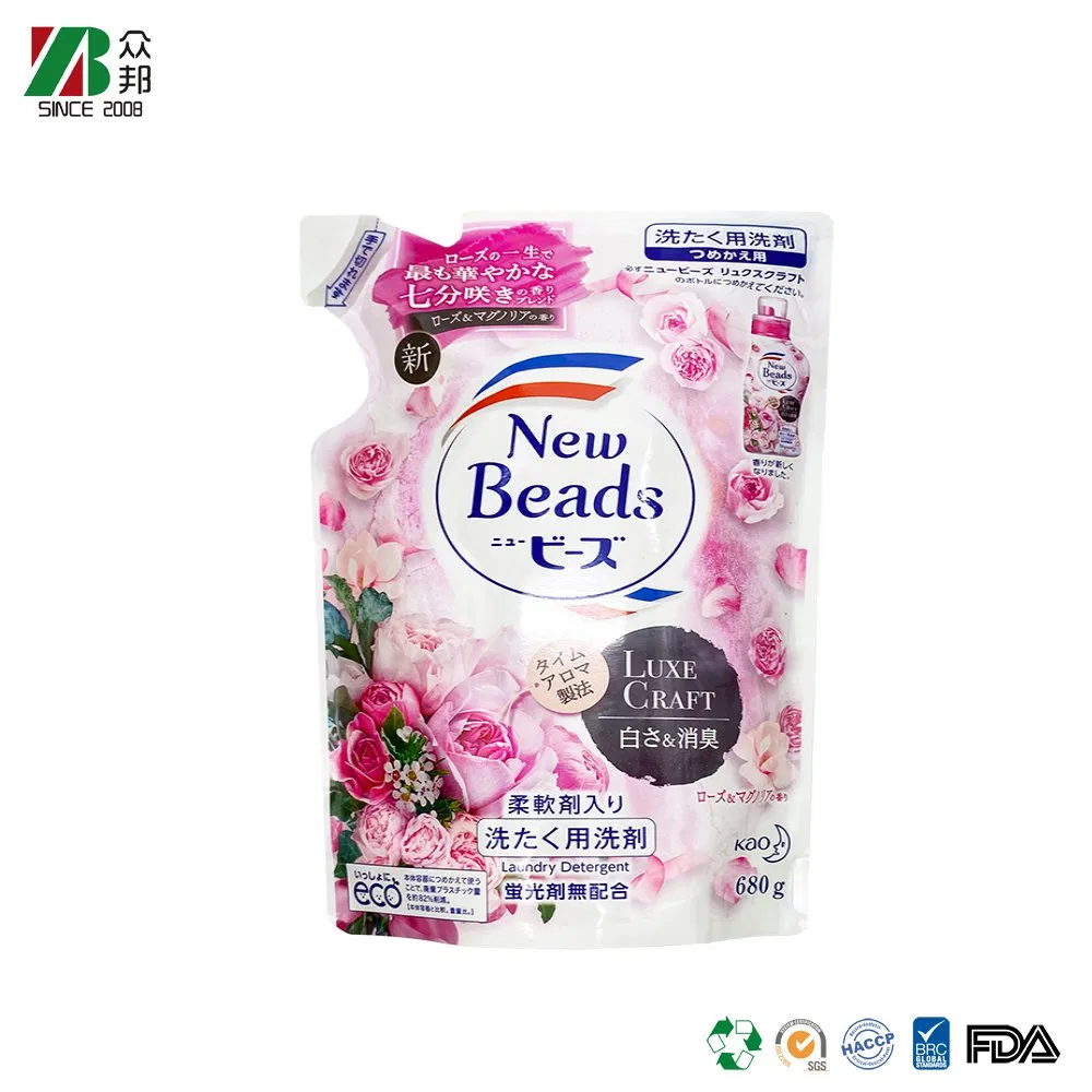 High Quality Custom Printed Hand Sanitizer Detergent Plastic Stand up Spout Bag