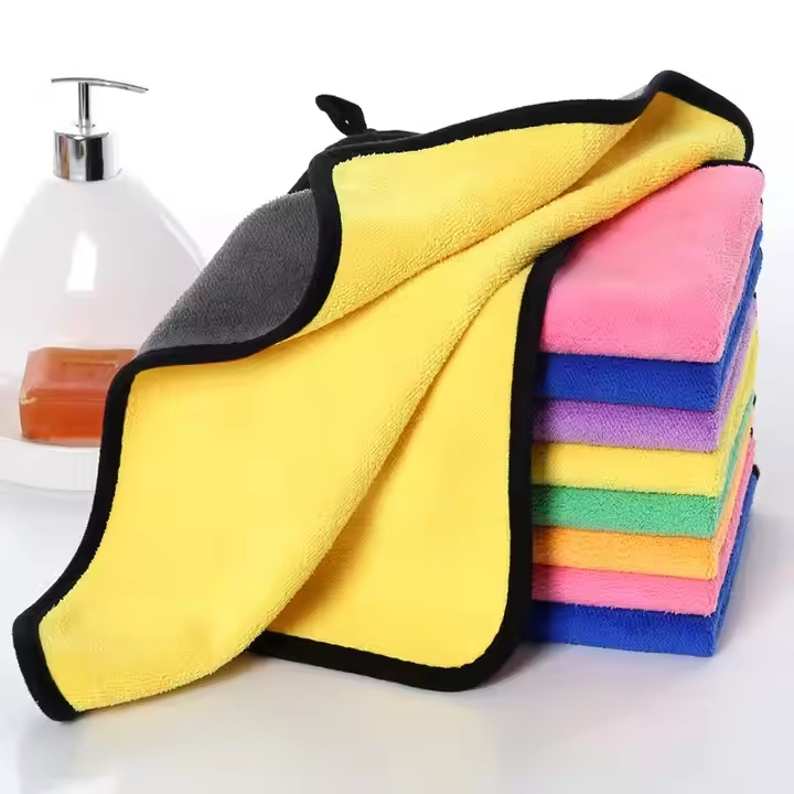 High Quality Thicken Microfiber Car Detailing Polishing Water Absorbent Coral Fleece Cleaning Towel
