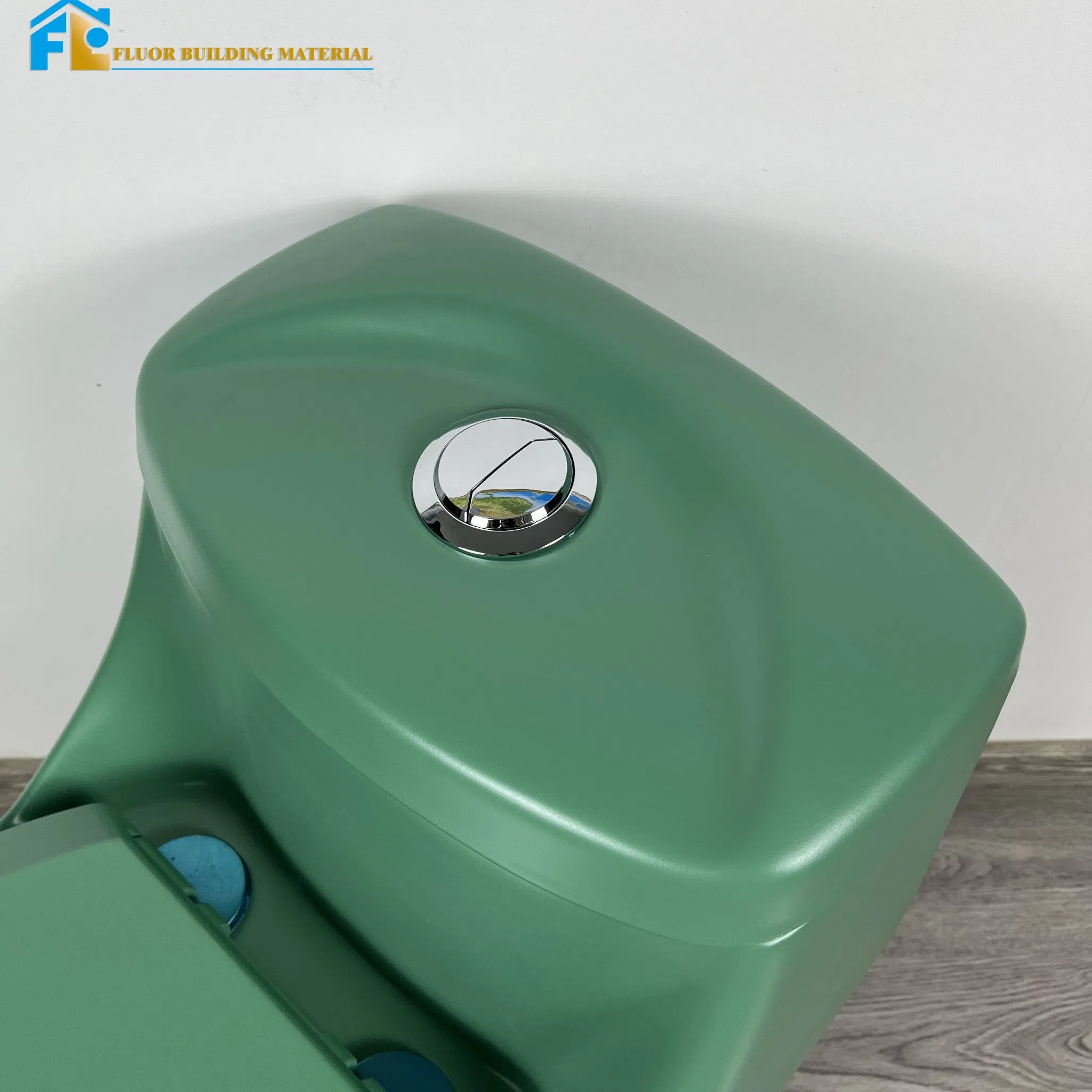 Fluor Hot Sale Matte Green Modern Stylish Ceramic Siphonic Toilet for Elegant Bathrooms