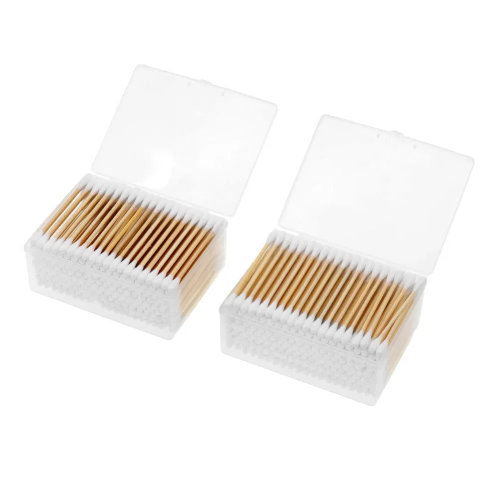 Gentle Touch Disposable Bamboo Stick Biodegradable Cotton Swabs for Laboratory Glassware Cleaning