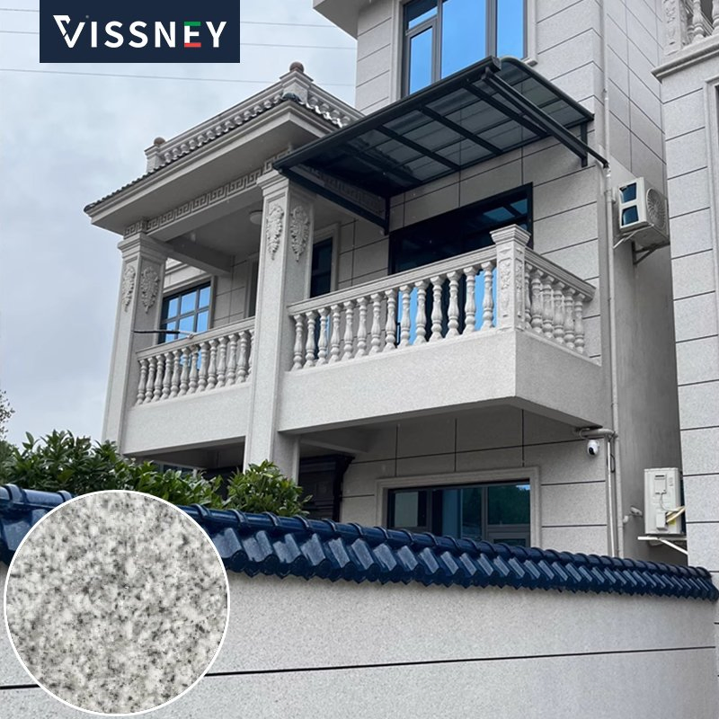 Vissney Exterior Carrara Stone Paint Environmentally Safe Decorative Finish