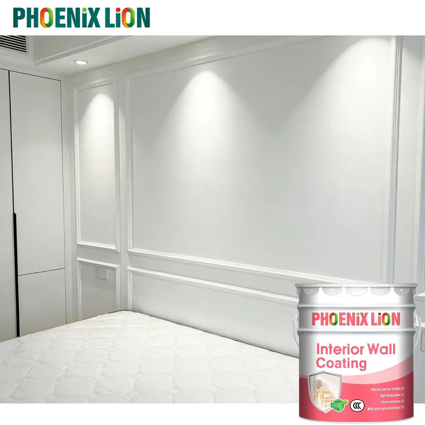 Phoenix Lion 20kg Interior Wall Paint Coating - Vibrant Finish
