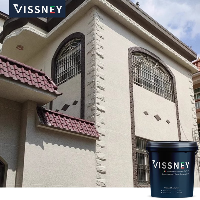 Vissney Exterior Carrara Stone Paint Advanced Polymer Texture Finish