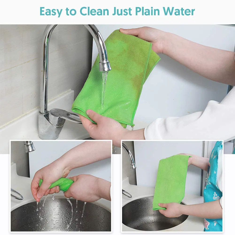 House Kitchen Windows Reusable Dish Glass Floor Polish Dust Microfiber Cleaning Cloth