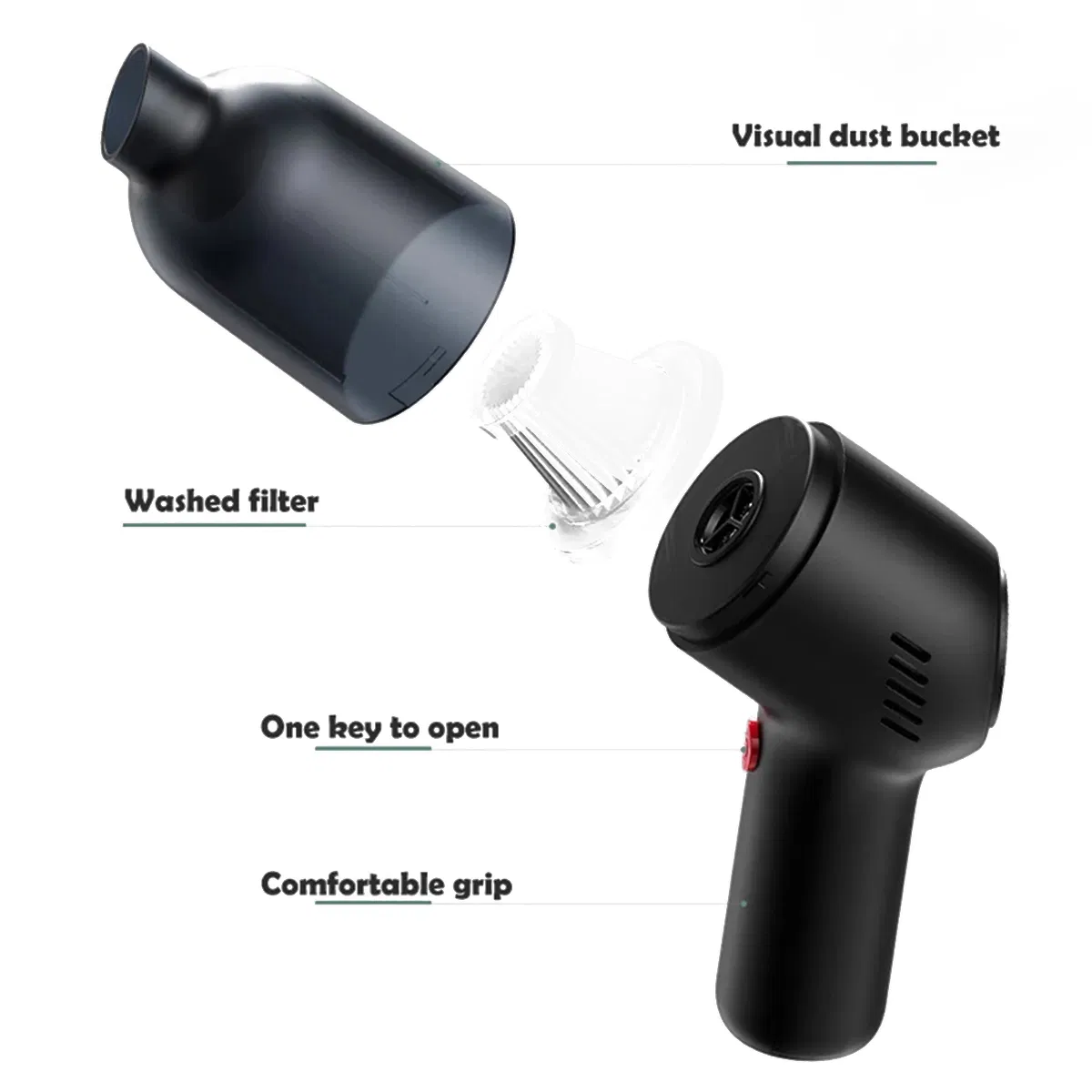 120W 4500PA Car Vacuum Cleaner Wireless Rechargeable Handheld Vacuum Cleaner Super Suction Car Wet/Dry Clean with HEPA Filter