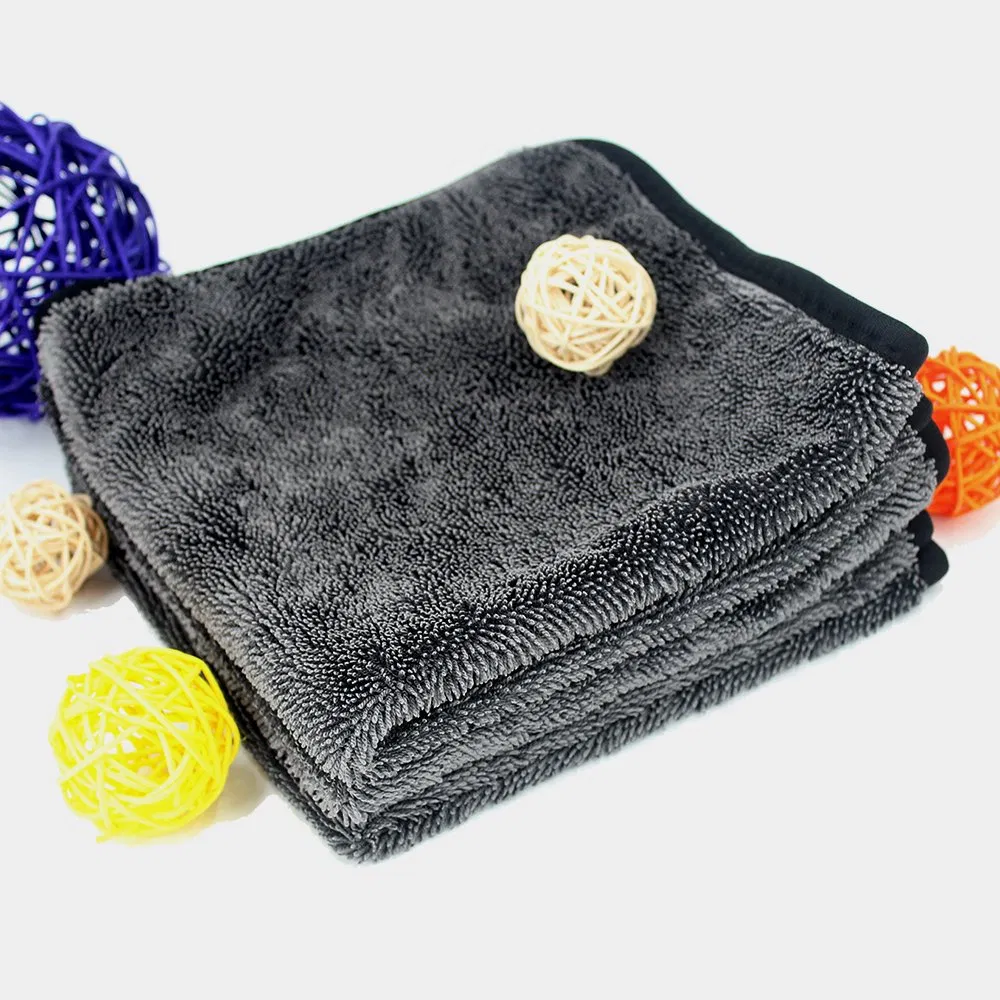 Reusable Washable Water Absorption Custom Thick Microfiber High Wrap Pile Quick Dry Household Car Cleaning Cloth