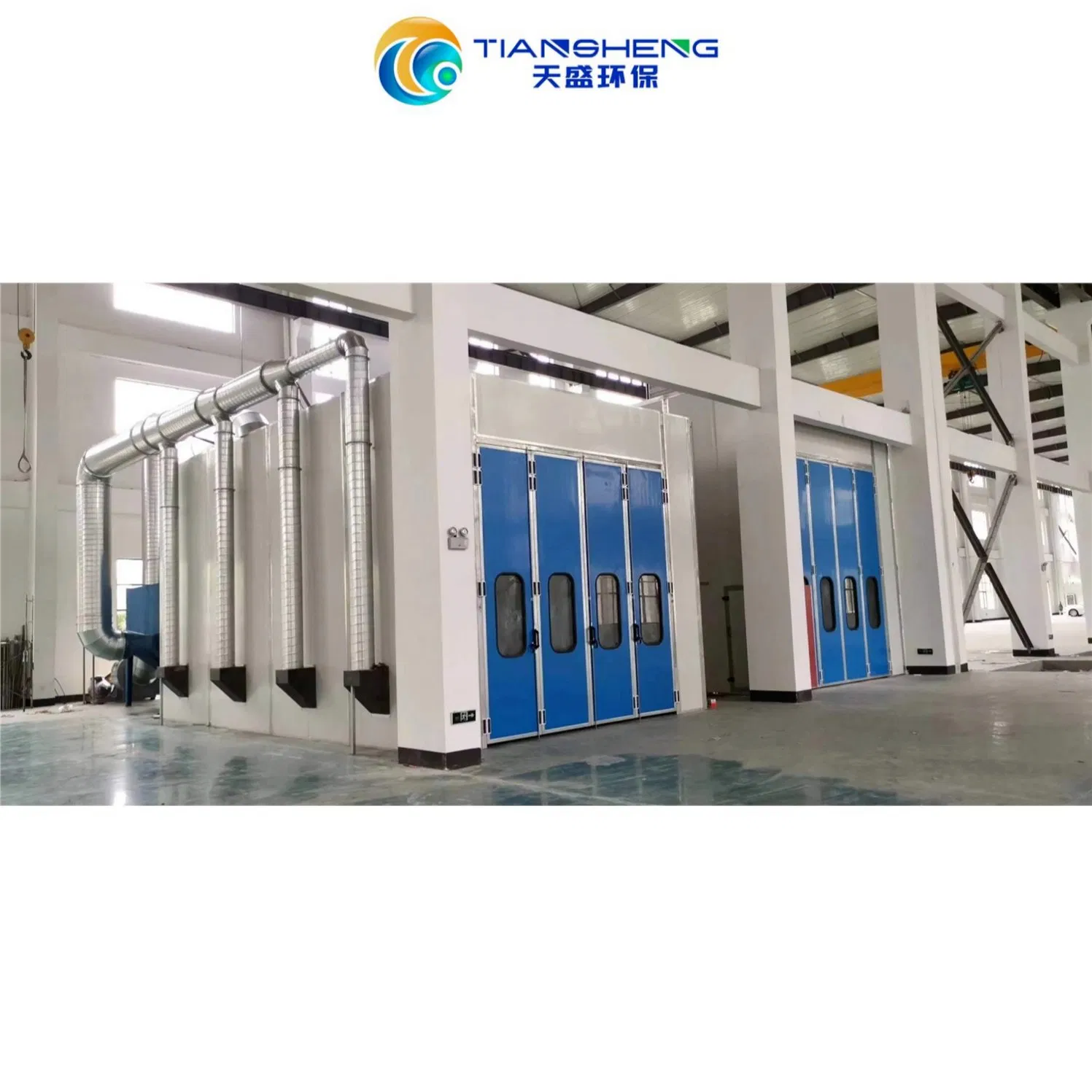 High Durable Sewage Pool Arrangement Water Curtain Filter Eco Friendly Wooden Furniture Paint Drying Booth