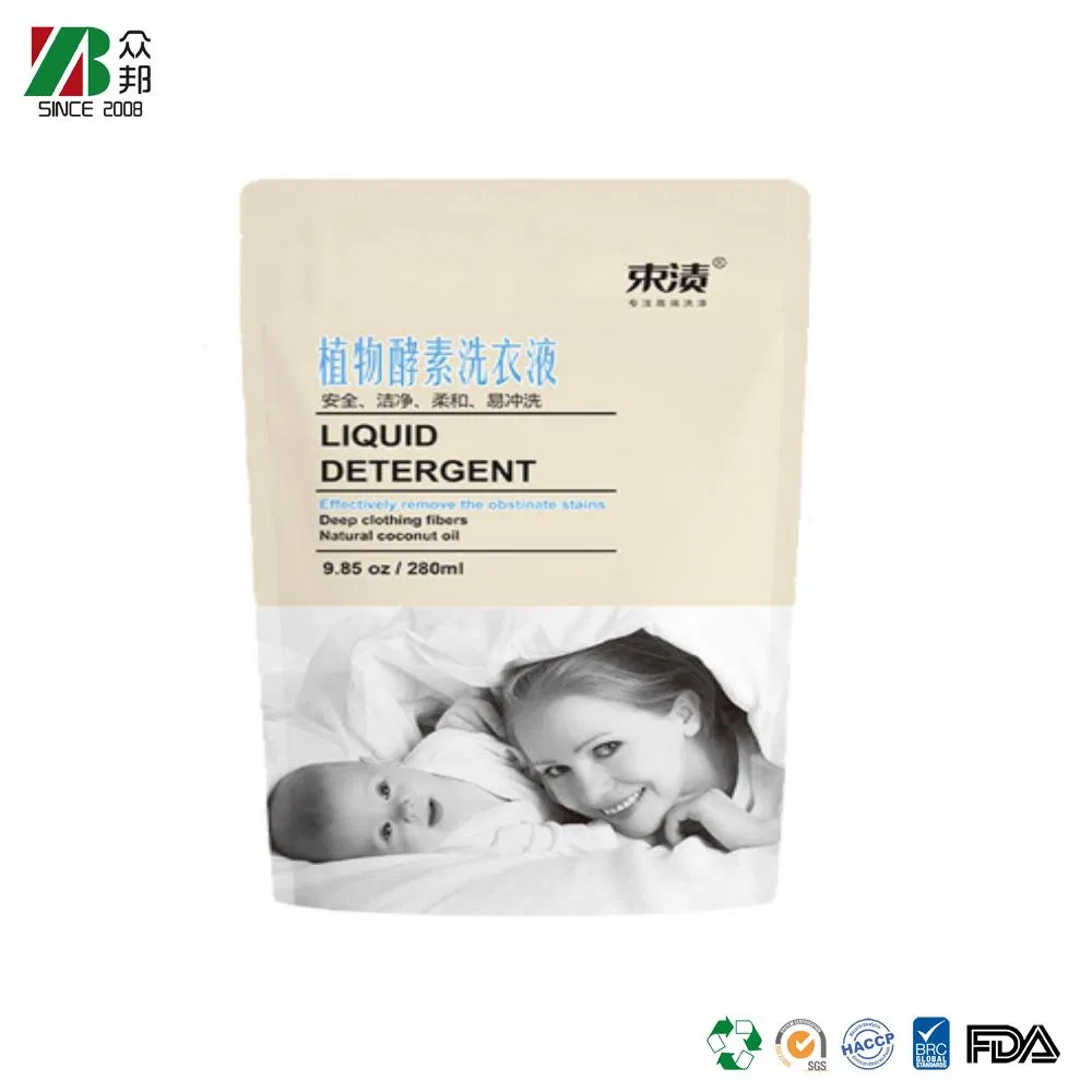 High Quality Custom Printed Hand Sanitizer Detergent Plastic Stand up Spout Bag