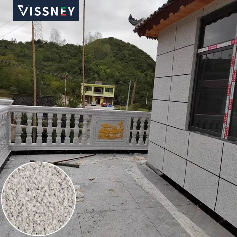 Vissney Exterior Carrara Stone Paint Sustainable Water-Based Building Finish