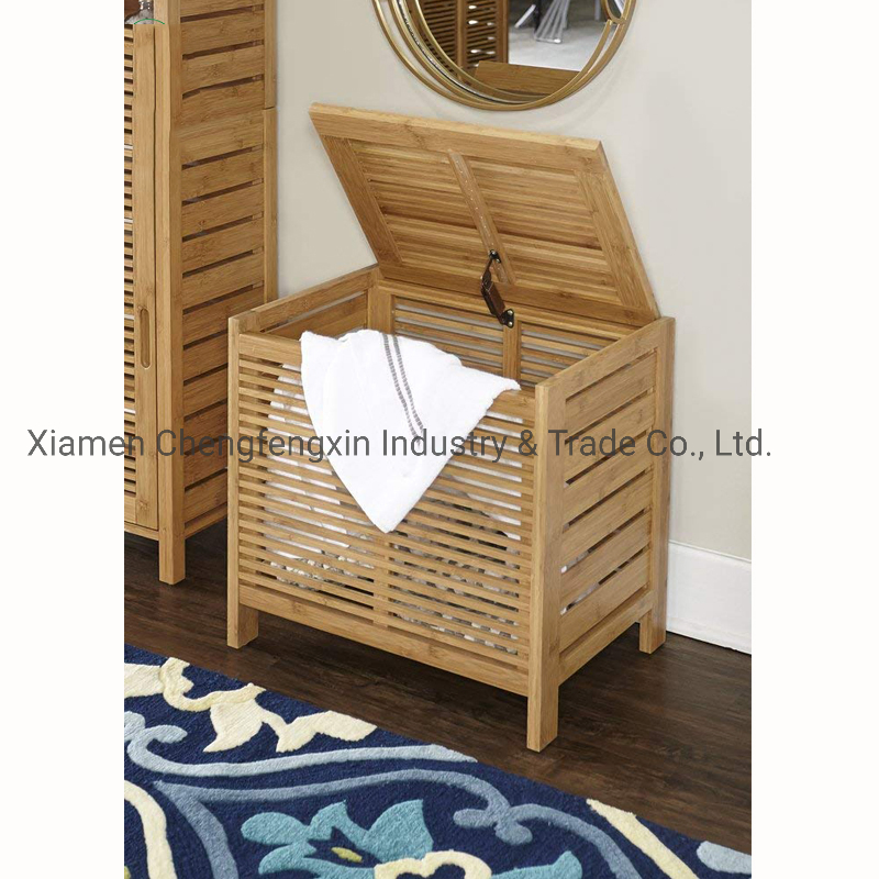 Eco-Friendly Bamboo Laundry Hamper with Stylish Hinged Lid