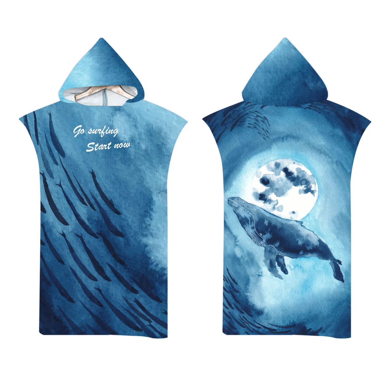 Wholesale Custom Printed Ultra-Fine Fiber Hooded Bathrobe for Man Woman Kids