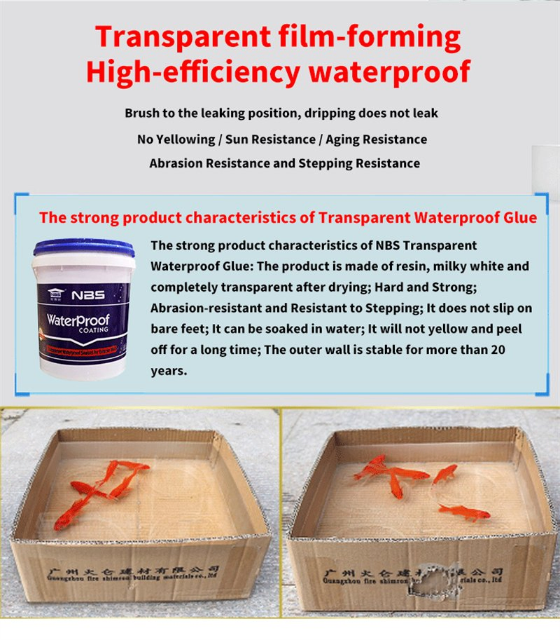 Transparent Waterproof Sealant Non Yellowing Clear Finish Maintains Decorative Appearance Long-Lasting Protection