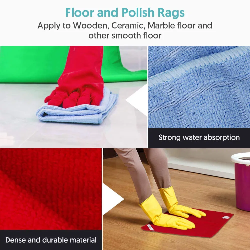 House Kitchen Windows Reusable Dish Glass Floor Polish Dust Microfiber Cleaning Cloth