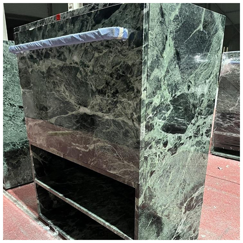 Verde Alpi Dark Green Pedestal Bathroom Vanity Sinks