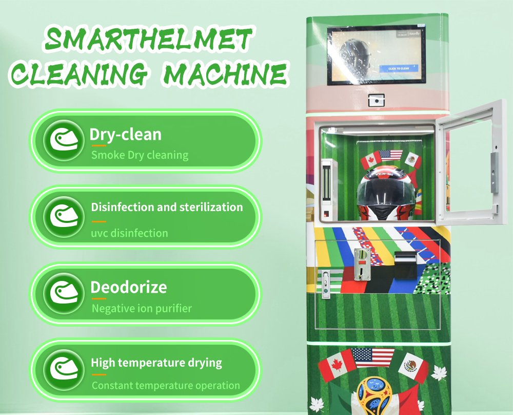 Eco-Friendly Helmet Cleaning Vending Machine for Sustainable Practices