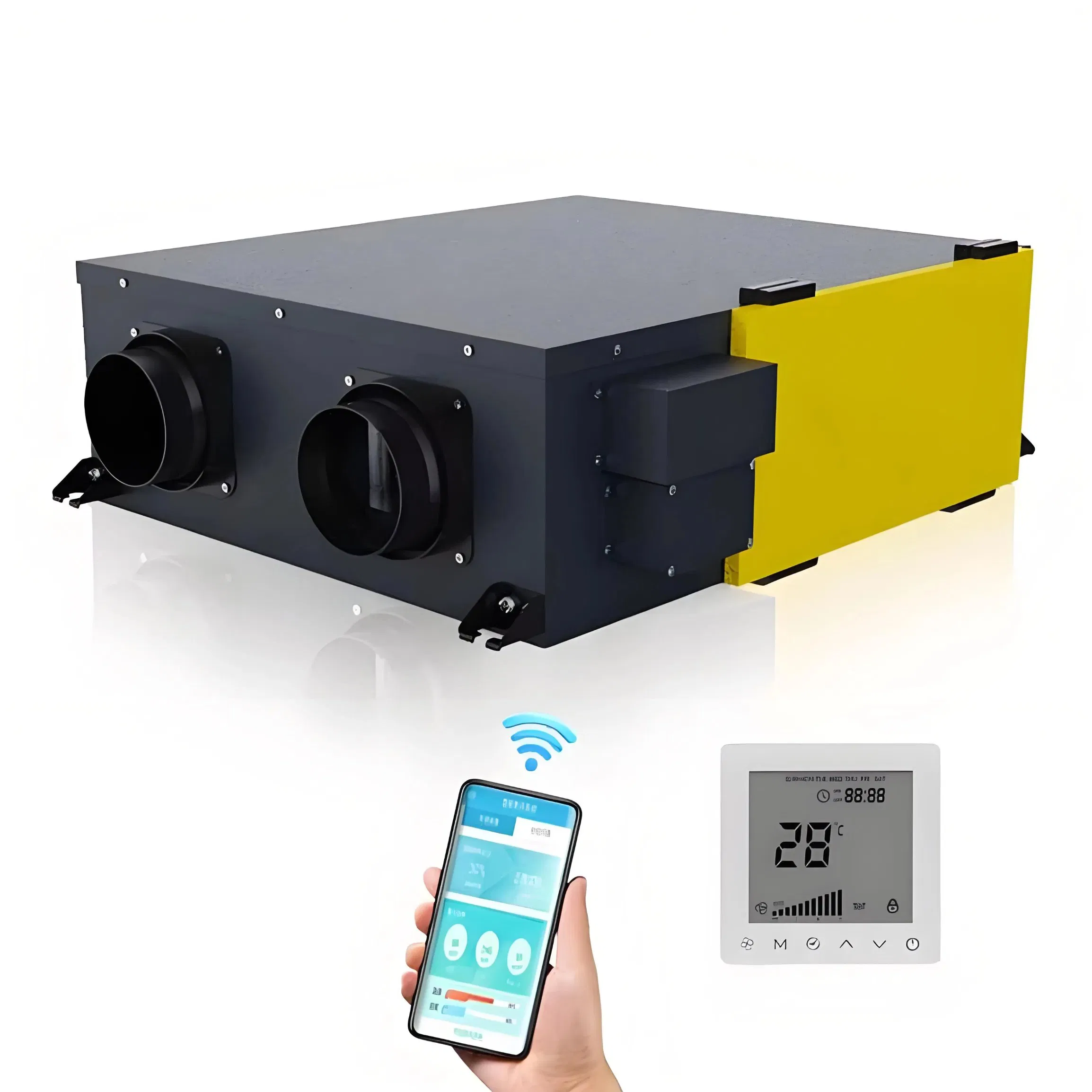 Erv Mvhr Mechanical Ventilation System with Enthalpy Exchange Core for Indoor Air Quality Improvement and Energy Conservation