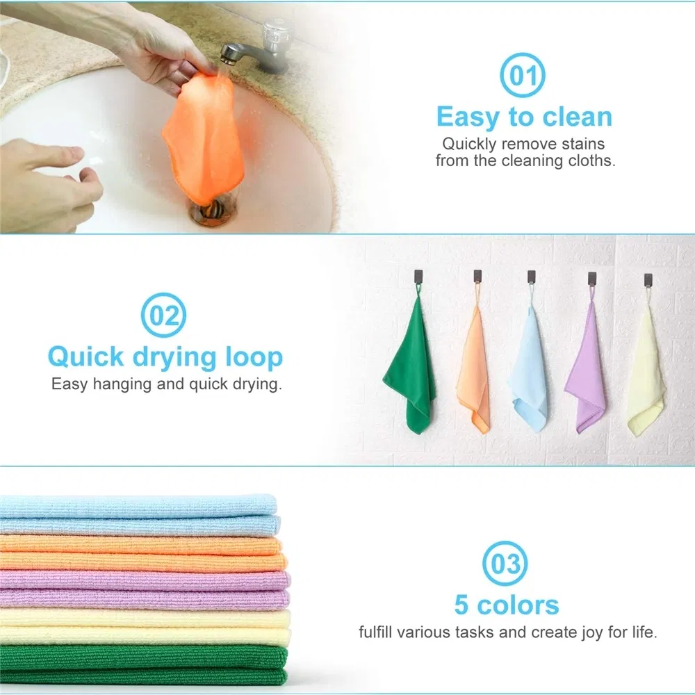 Glass Cellulose Sponge Cloths Eco-Friendly Reusable Cleaning Cloths for Kitchen